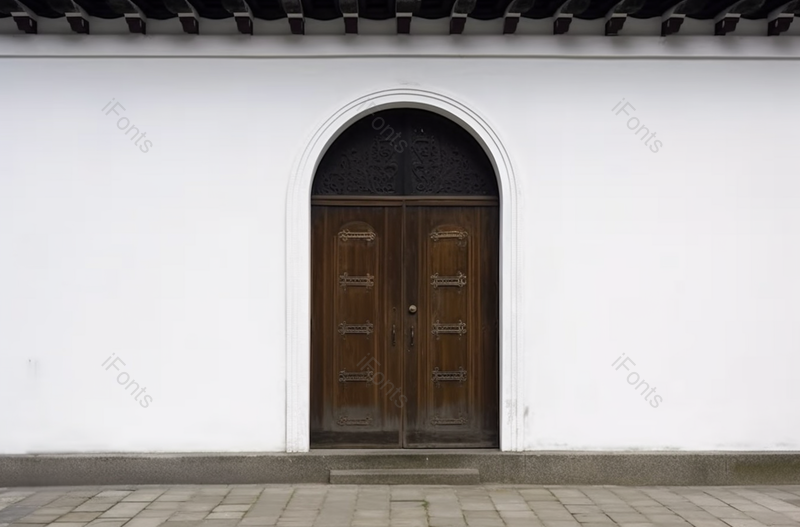白墙屋檐街道门口摄影图,高清,摄影图,摄影图片,图片大全,摄影图免费下载